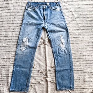 Vintage Levi 505 - 100% cotton, worn softened distressed
